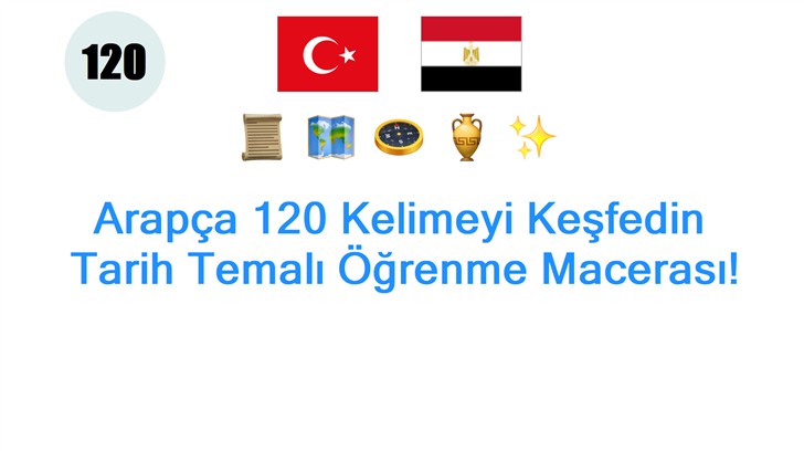 Arapça 120 Kelimeyi Keşfedin: Tarih Temalı Öğrenme Macerası!